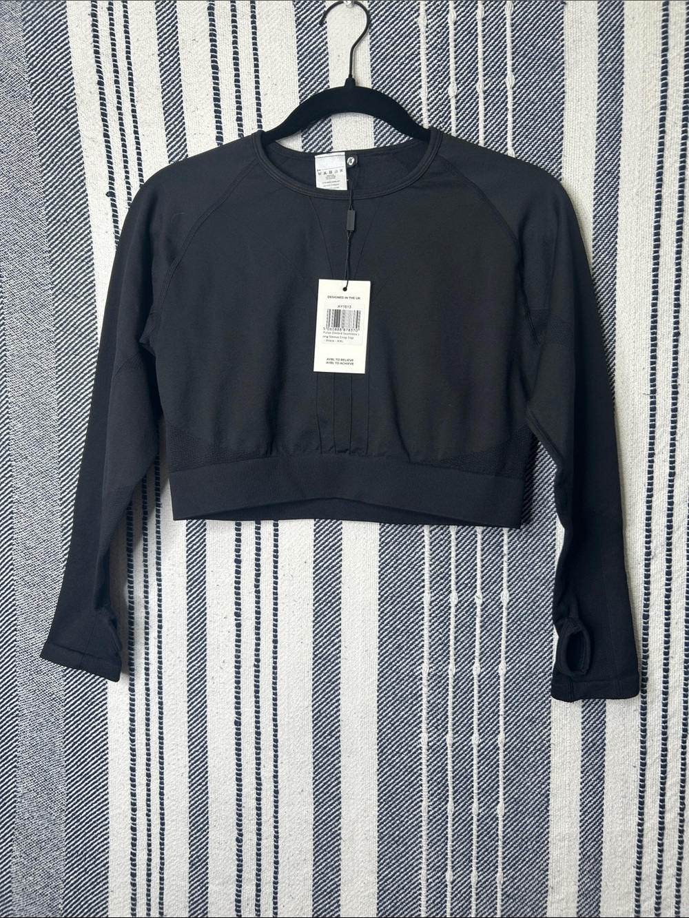 NWT AYBL Pulse Ombré Seamless Long Sleeve Crop Top - Picture 2 of 4